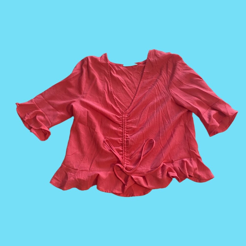 Pink flowy shirt size small